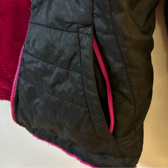 The North Face Mossbud Swirl Fleece Puff Jacket Reversible Girl’s XLarge 18 - Picture 6 of 10